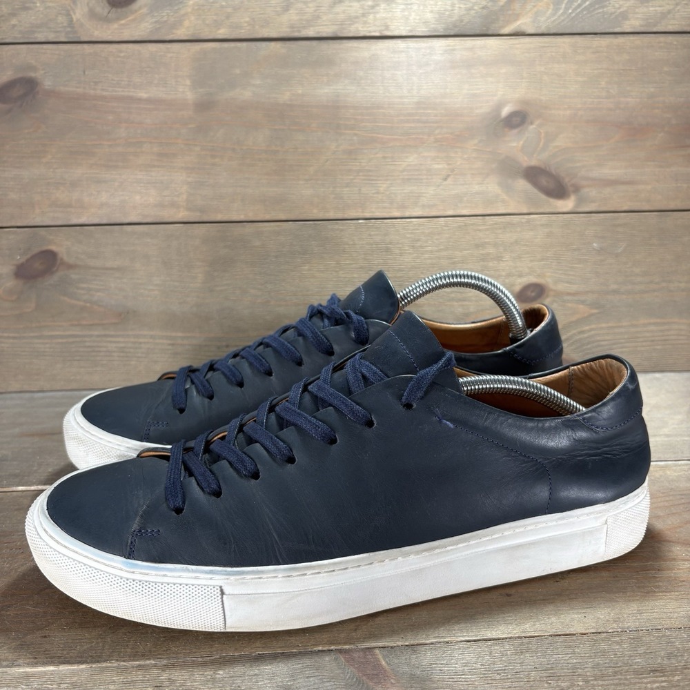 beckett simonon reid mens size 9 shoes blue leather comfort casual work sneakers